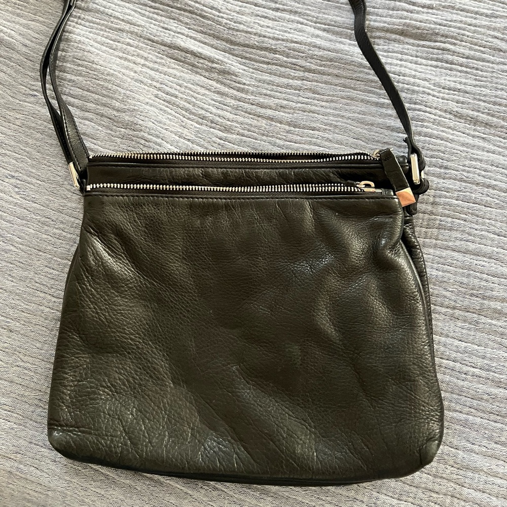 MARGOT super soft black pebbled leather purse